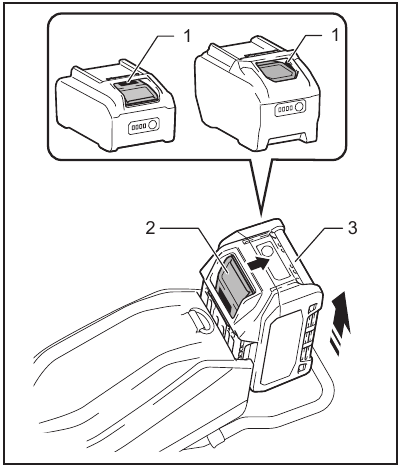 Installing or removing battery cartridge