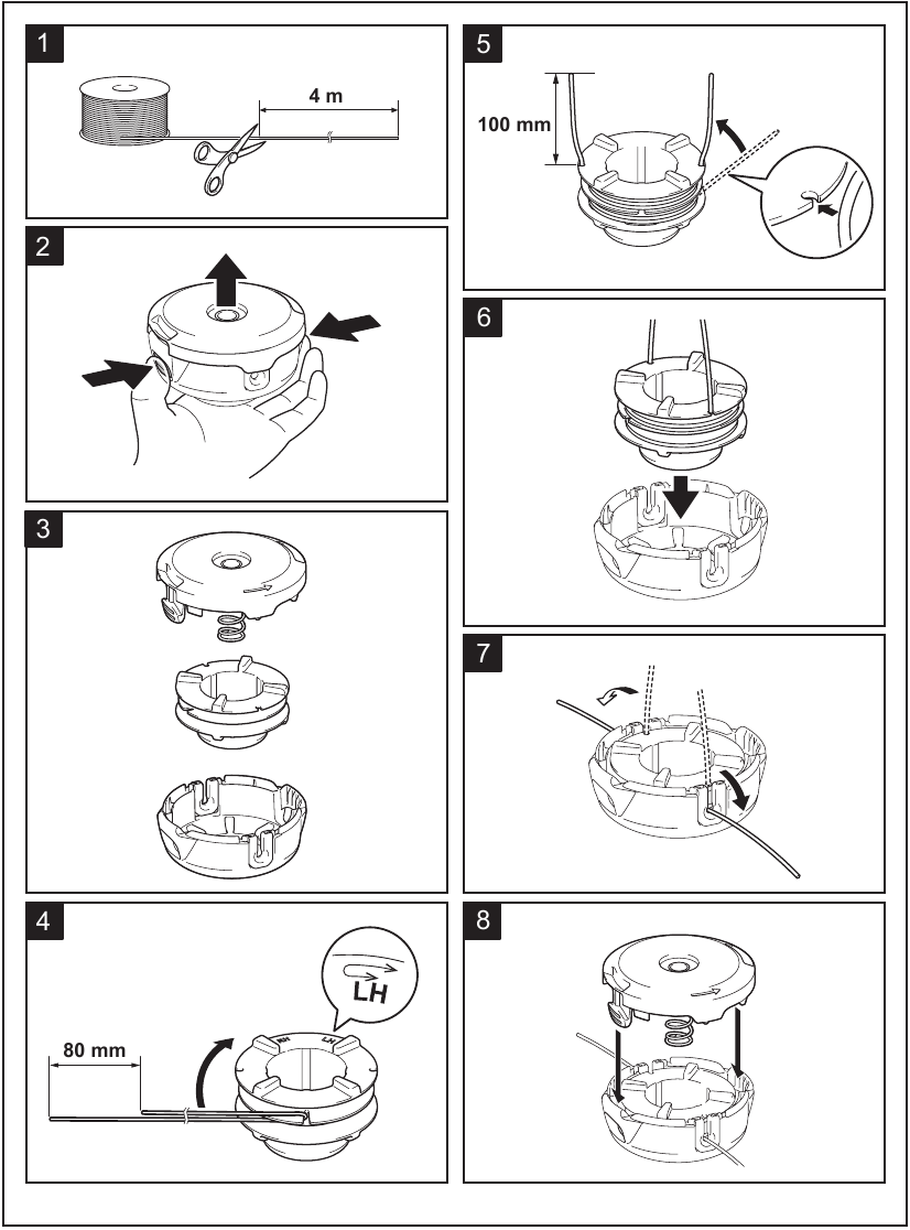 MAINTENANCE - Replacing the nylon cord