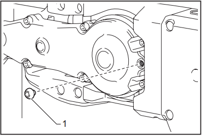 Grease lubrication - Step 1 - Remove the bolt