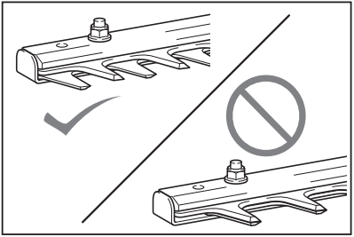 Grinding the shear blades - Step 1
