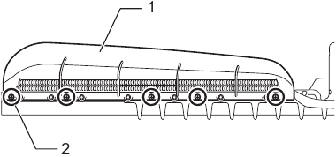 Installing or removing the shear blades - Step 2