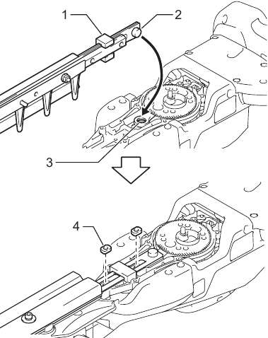 Installing or removing the shear blades - Step 11