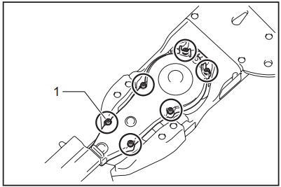 Installing or removing the shear blades - Step 3