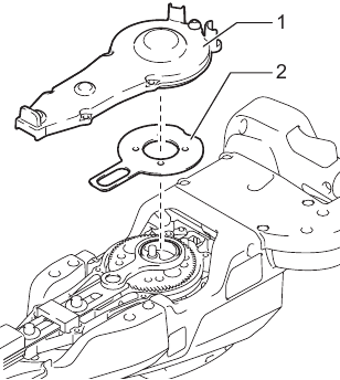 Installing or removing the shear blades - Step 4