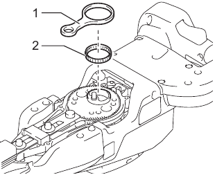Installing or removing the shear blades - Step 5