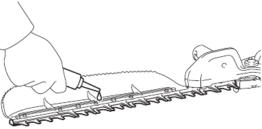 Shear blade maintenance - Oiling the blades