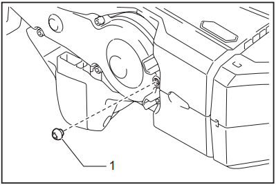 Grease lubrication - Step 1 - Remove the bolt