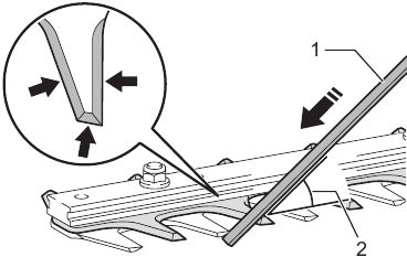 Grinding the shear blades - Step 3