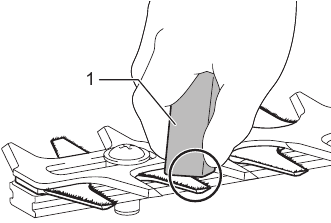 Grinding the shear blades - Step 4