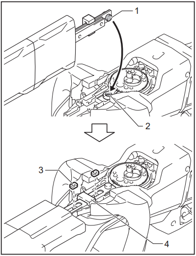 Installing or removing the shear blades - Step 8