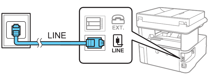 Connect the fax line