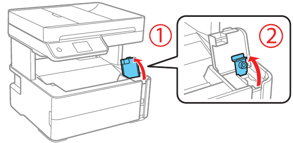 Fill ink tank and charge the ink - Step 1