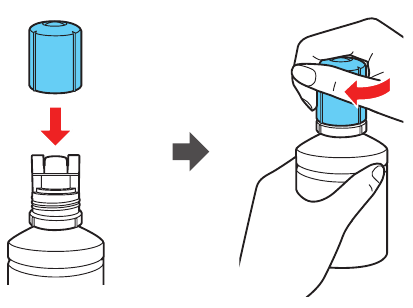 Fill ink tank and charge the ink - Step 5