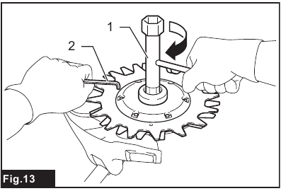 Dismounting the cutter blades - Step 4