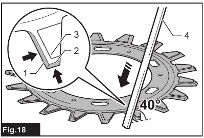 Resharpening the cutter blades