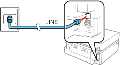 Connect the fax line (XP-810)