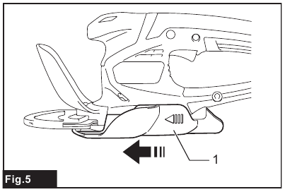 Adjusting the shearing height - Step 1