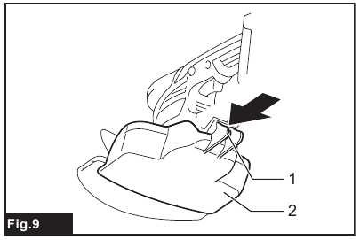 Installing the grass receiver - Step 1