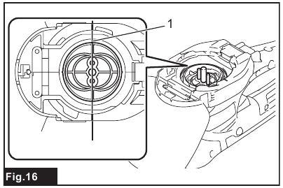 Installing the shear blades - Step 3
