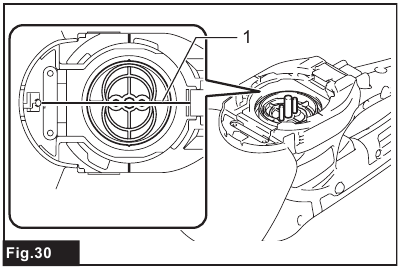 Installing the shear blades - Step 3