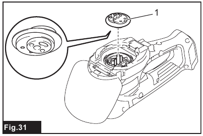 Installing the shear blades - Step 4