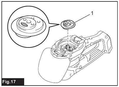 Installing the shear blades - Step 4