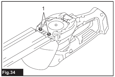 Installing the shear blades - Step 7
