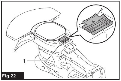 Installing the shear blades - Step 9