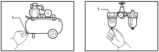 Maintenance of compressor, air set and air hose