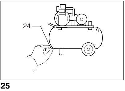 Maintenance of compressor, air set - Step 1