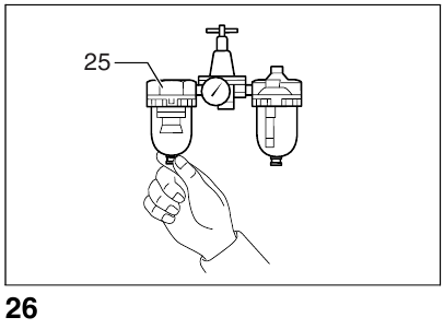 Maintenance of compressor, air set - Step 2