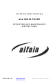 Alfain aXe 500 IN PULSE Operating And Maintenance Instructions Manual
