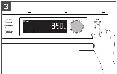 USING THE TOASTING FUNCTIONS - Step 3