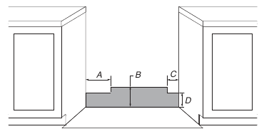 Install the Downdraft System - Rear Wall Venting - Step 1