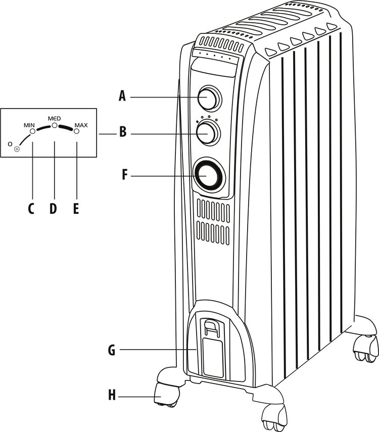 DeLonghi TRD40615T6A Programmable Portable Radiator Heater Manual