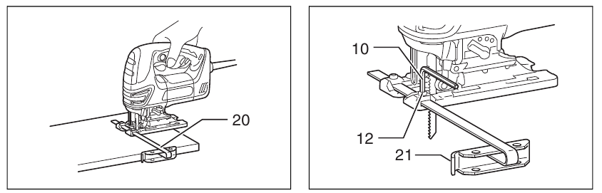 Rip fence set - Example 1 - Straight cuts