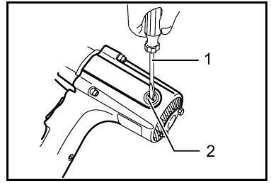 Replacing carbon brushes - Step 2