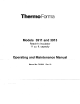 ThermoForma 3911 Operating And Maintenance Manual