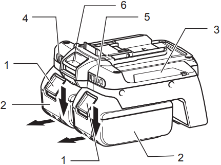 Removing/installing the battery cartridges