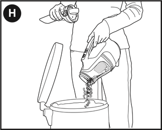 Cleaning and emptying the product - Step 2