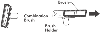 ATTACHMENTS - USING THE COMBINATION BRUSH