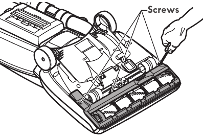 BELT CHANGING - Step 1 - Remove three screws