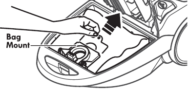 Dust bag changing - Step 1 - Pull bag out