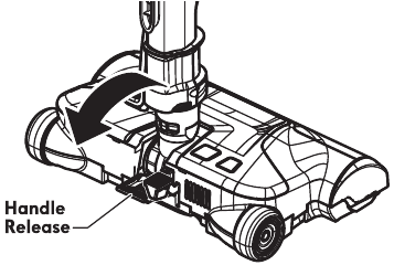 Using - Step 3 - Lower wand from upright position