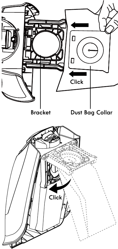 DUST BAG REPLACEMENT - Step 2 - Install a dust bag