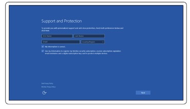 Finish Windows 10 setup - Step 1