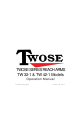 Twose TW 32-1 Operation Manual