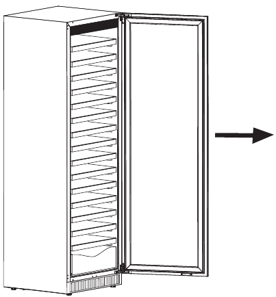 REVERSING THE DOOR - Step 2 - Pull the door away