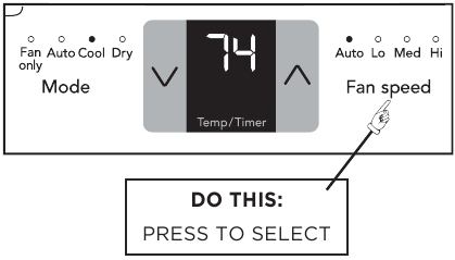 TO ADJUST FAN SPEEDS - Step 1