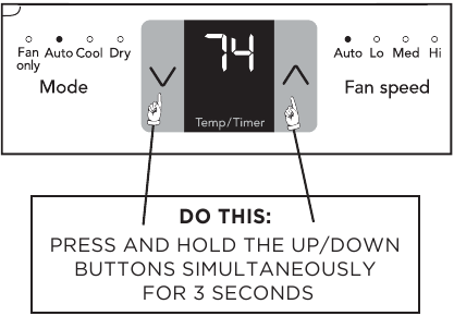 TO CHANGE TEMPERATURE DISPLAY - Step 1